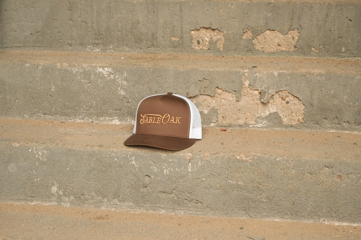 Classic Brown & White Trucker Hat