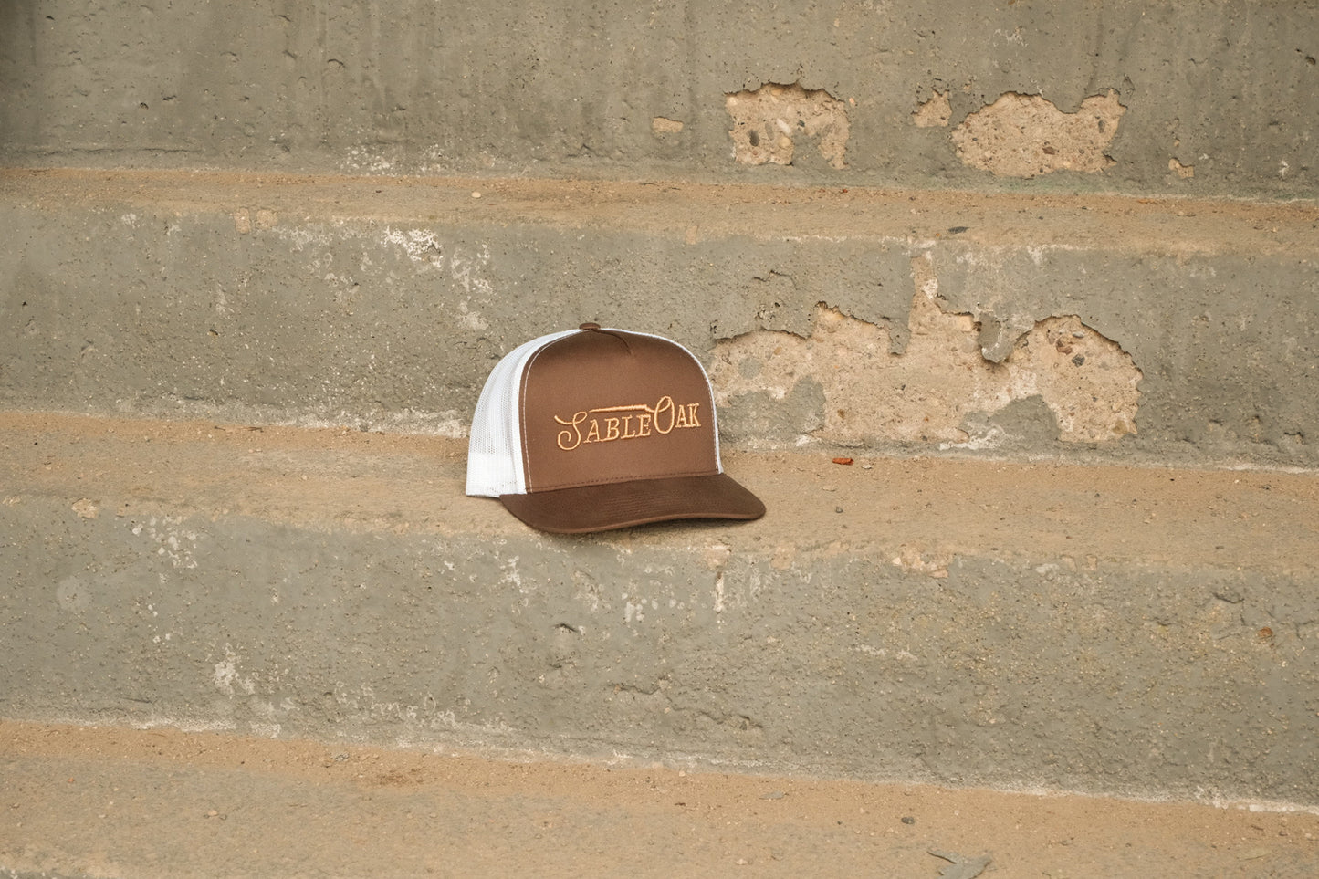 Classic Brown & White Trucker Hat